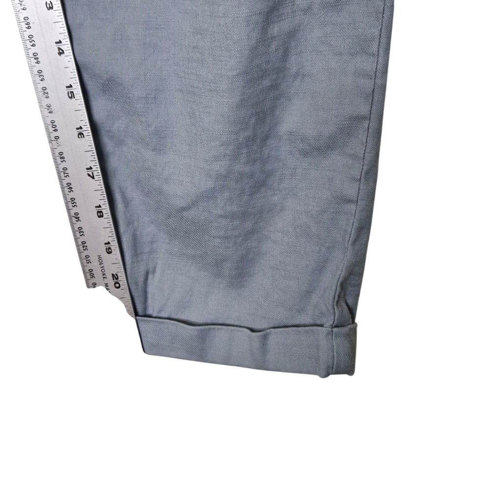 Anthropologie Ett:twa Cropped Pants Women's US 10P Blue Gray High Waist Casual - Picture 5 of 13